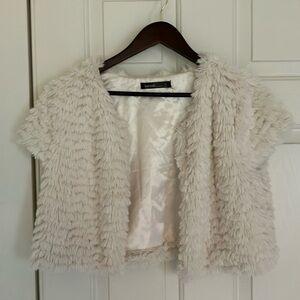 Kensie Cream Faux Fur Vest